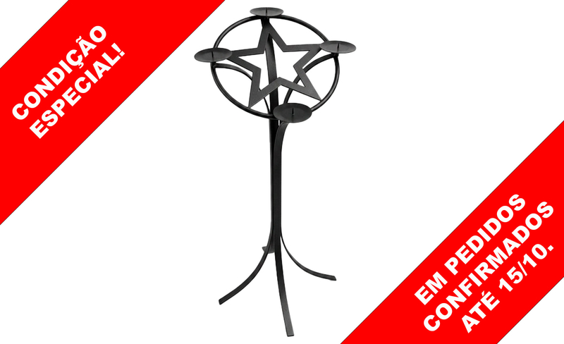 Castiçal do Advento Presbitério - Modelo Estrela